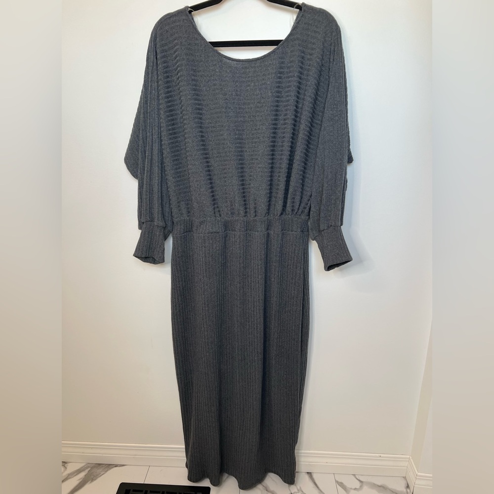 Gilli Charcoal Long Sleeve Sweater Dress size 2XL